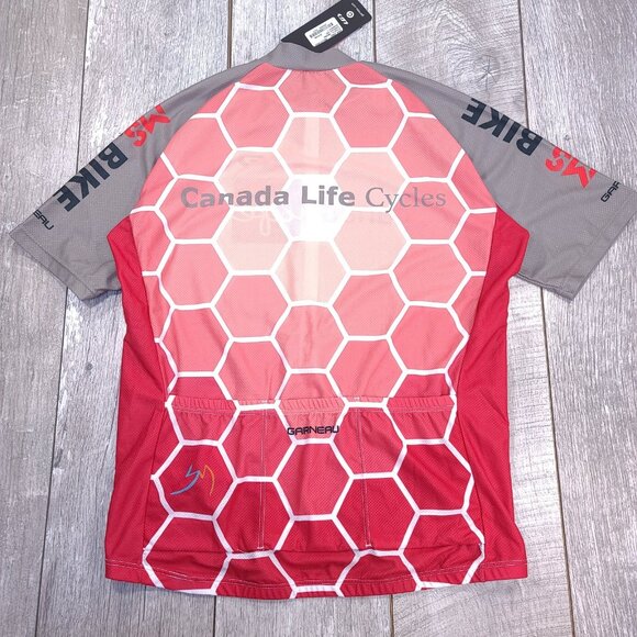 Louis Garneau Jersey Mens Large MS Ride Canada Life 1/2 Zip Short Sleeve Stretch - Picture 2 of 8